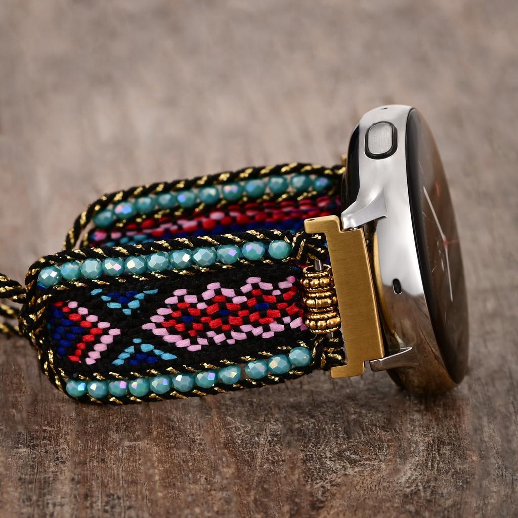 22 мм 20 мм плетеный нейлоновый ремешок для Samsung Galaxy Watch 7 6 5 4 Huawei Watch GT5-4-3-2 Pro Бохо-браслет Amazfit GTR/GTS Ремешок