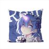 Чехол для подушки ReZero Рем для автомобиля, дивана, декоративный для дома, двусторонний принт, плюшевая квадратная декоративная подушка, чехол