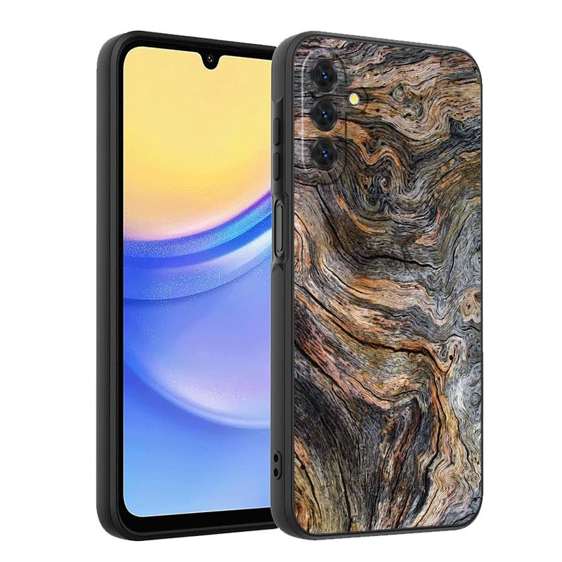 Мягкий чехол для телефона с узором под дерево в винтажном стиле для Samsung A17 A37 A57 A16 A26 A36 A56 A15 A25 A35 A55 A14 A24 A34 A54 A13 A23 A33 A