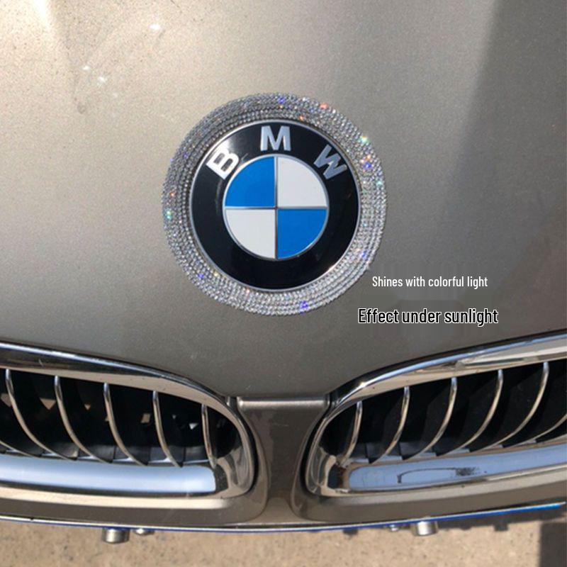 Наклейка на логотип автомобиля со стразами и бриллиантами для BMW 1/3/5 Серии, X1/X2/X3/X5