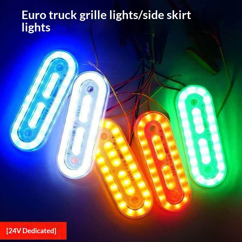 1Pcs COB Oval Vehicle Strobe Warning Light Constant Strobe Modes 12 to 80V Multiple Colors for RV Camper Road Trip Safety Alert
