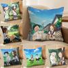 Anime Cartoon Takagi-san X Nishikata-N Pillow Case Silky Elegant Comfort Sofa Bed Invisible Zipper Beach Pillowcase