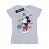 Женская/женская хлопковая футболка с высунутым языком Микки Мауса