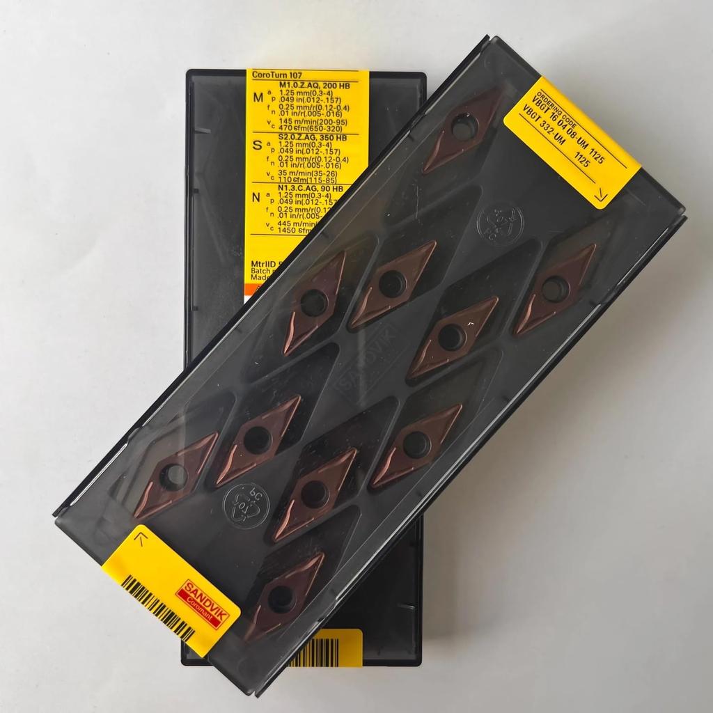 Original Sandvik / VBGT160408-UM 1125 CNC Lathe Carbide Blade Tool 10 Pcs