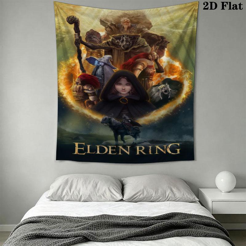 Elden Ring Woe Wall Hanging Printed Fabric Blanket Decorative Tapestries for Bedroom Living Room Home Decor