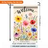 Wildflowers in Vibrant Colors Single Sided Polyester , Garden Flag - Single-Sided, Polyester, Outdoor Yard Decor