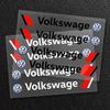 BSM1 Emblems 4Pcs Car Door Handle Stickers Tire Rear View Mirror Decals For Volkswagen GTI R-Line Polo T5 Golf Passat Scirocco Beetle ld2