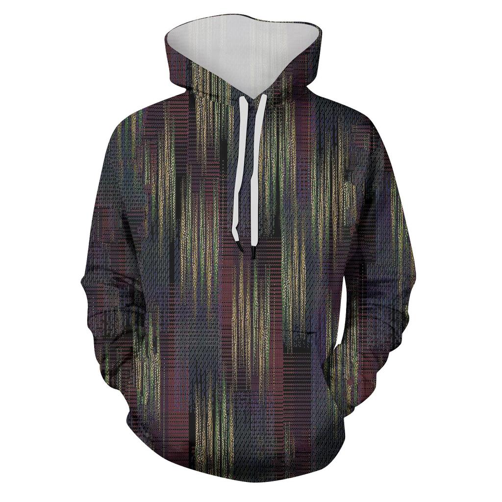 Men's Print Plush Warm Coat Fleece Sweater Casual Coat Pocket Sweater Autumn Winter Coat