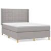Maison Exclusive - Sommier à lattes de lit avec matelas Gris clair 140x200cm Tissu