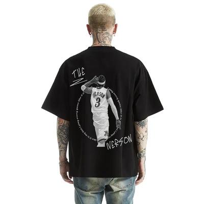 Футболка с коротким рукавом с принтом баскетбольных звезд NBA Anthony James, 100% хлопок, мужская футболка, модные спортивные свободные топы в стиле Харадзюку