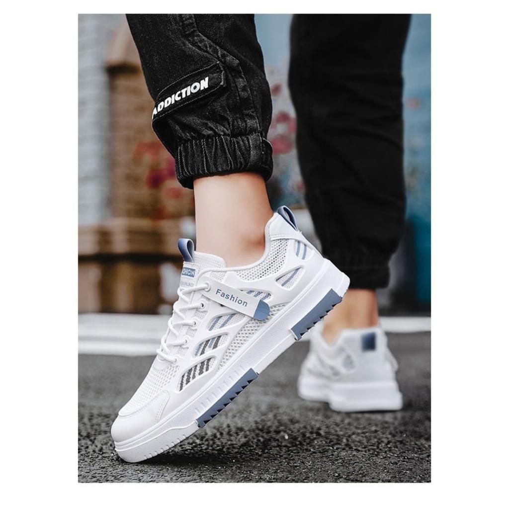 Breathable Mesh Shoes Men's Trend Versatile White Shoes Sports and Leisure Board Shoes Trendy Shoes
