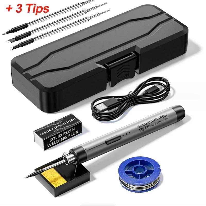 5 В 8 Вт Type-C зарядный электрический паяльник портативный беспроводной электрический паяльник 3-ступенчатый регулируемый для пайки ремонт