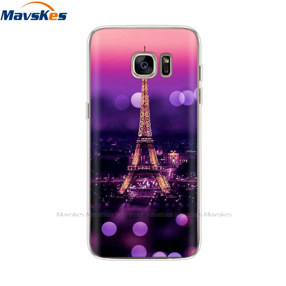 Мультяшный силиконовый чехол для Samsung Galaxy S7 Чехлы Обложка Цветок Мягкий ТПУ Чехол для телефона для Samsung S7 edge G930F G930FD G930W8 Funda