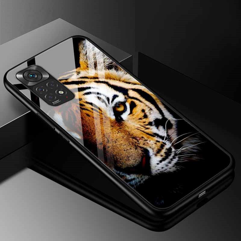For Xiaomi Redmi Note 11s Case Tempered Glass Fashion Cover for Redmi Note 11 Pro 5G Global Note11 Case, 9s 10s Bumper Note11s