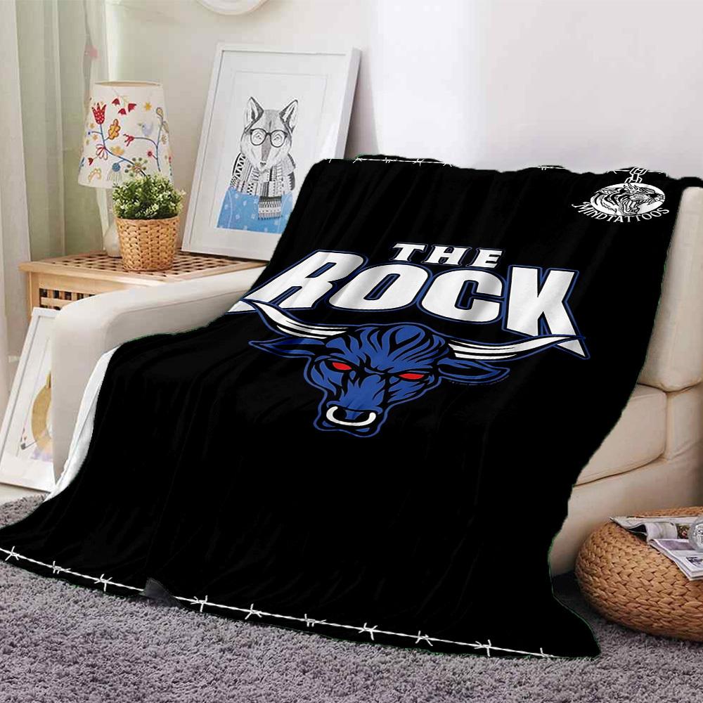 1pc THE ROCK Soft Flannel All Season Throw for Home, Office, Outdoor UseDurable Comfort Soft Warm Throw for Home