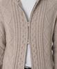 Musinsa Standard Aran Cable Knit Hooded Zip-Up [Oatmeal]