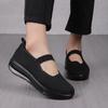 Mom Shallow Mouth Shoes Summer And Autumn Knitted Mesh Soft Sole Hollow Comfortable Women'S Single Shoes Non-Slip Soft Sole Shoes 36-42