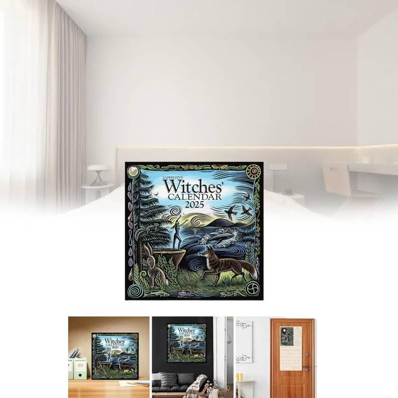 2025 Calendar Witches Stylish Casual And Retro Simple Home Decoration Bedroom