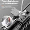 Powerful LED Flashlight High Power Flash Light Power Display USB Rechargeable Light Telescopic Zoom Torch Camping Lantern