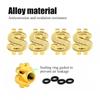 DSYCAR 4Pcs/Set Universal Car Moto Bike Dollar Symbol Wheel Tire Valve Stem Caps Dust Cover Car Styling Easy Installation New