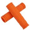 1 пара резиновых велосипедных ручек, противоскользящие ручки руля для горного, дорожного, городского велосипеда, оранжевые