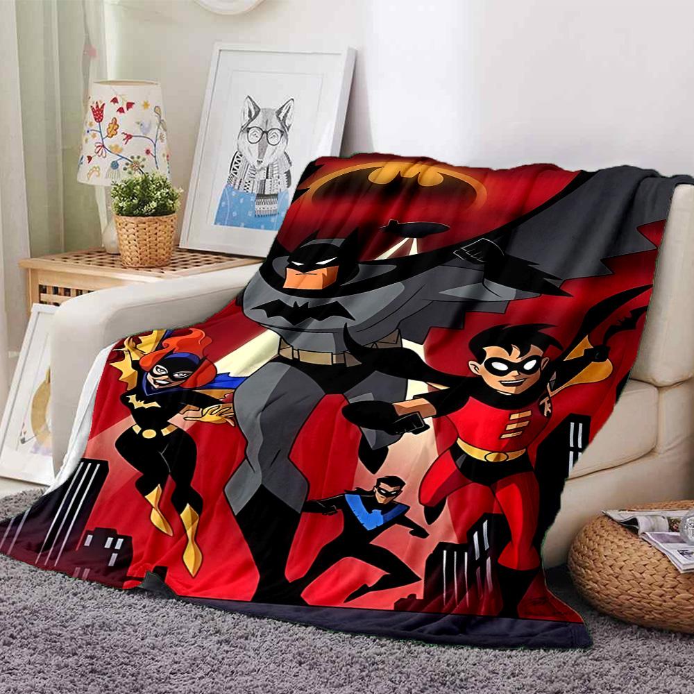 Batman Brave Bold Flannel Blanket Super Soft Warm Cozy Blanket For Sofa Bed Office Travel Allseason Home Decor Gift