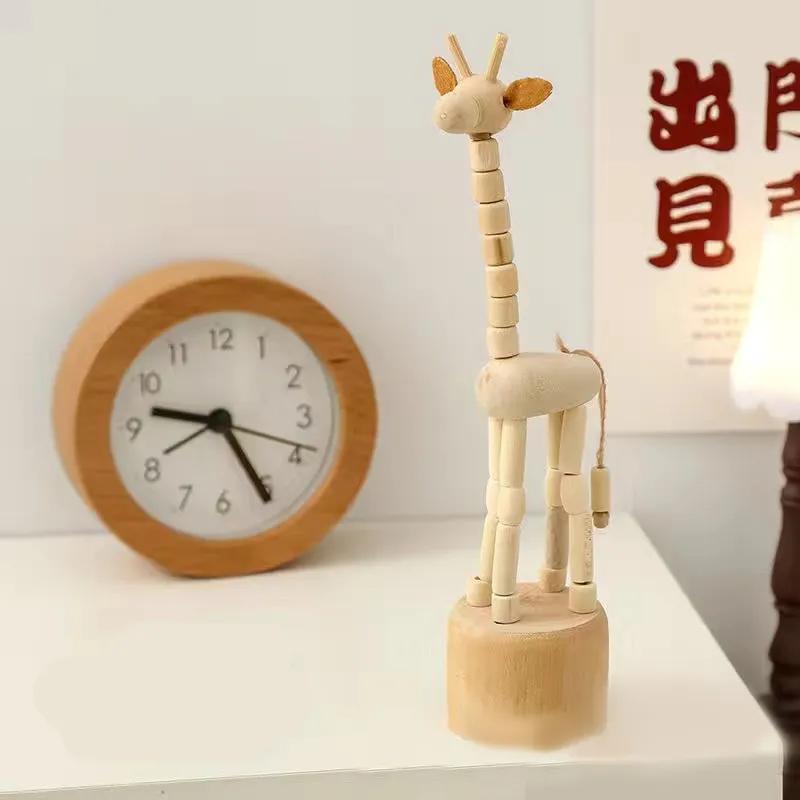 Деревянные поделки и украшения Мультяшные креативные DIY Белые животные Деревянные украшения Детский сад Рабочий стол Деревянная бочка Украшение YLE553