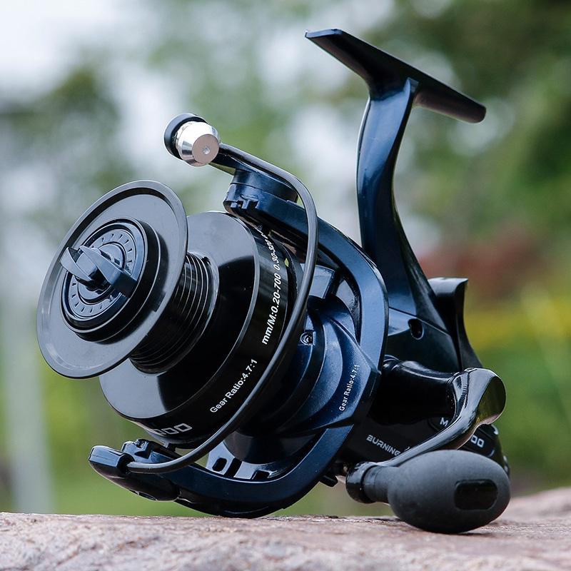 Carp Spinning Reel 13+1 Shielded Stainless Steel BB Carbon Fiber Drag for Live Liner Bait Fishing