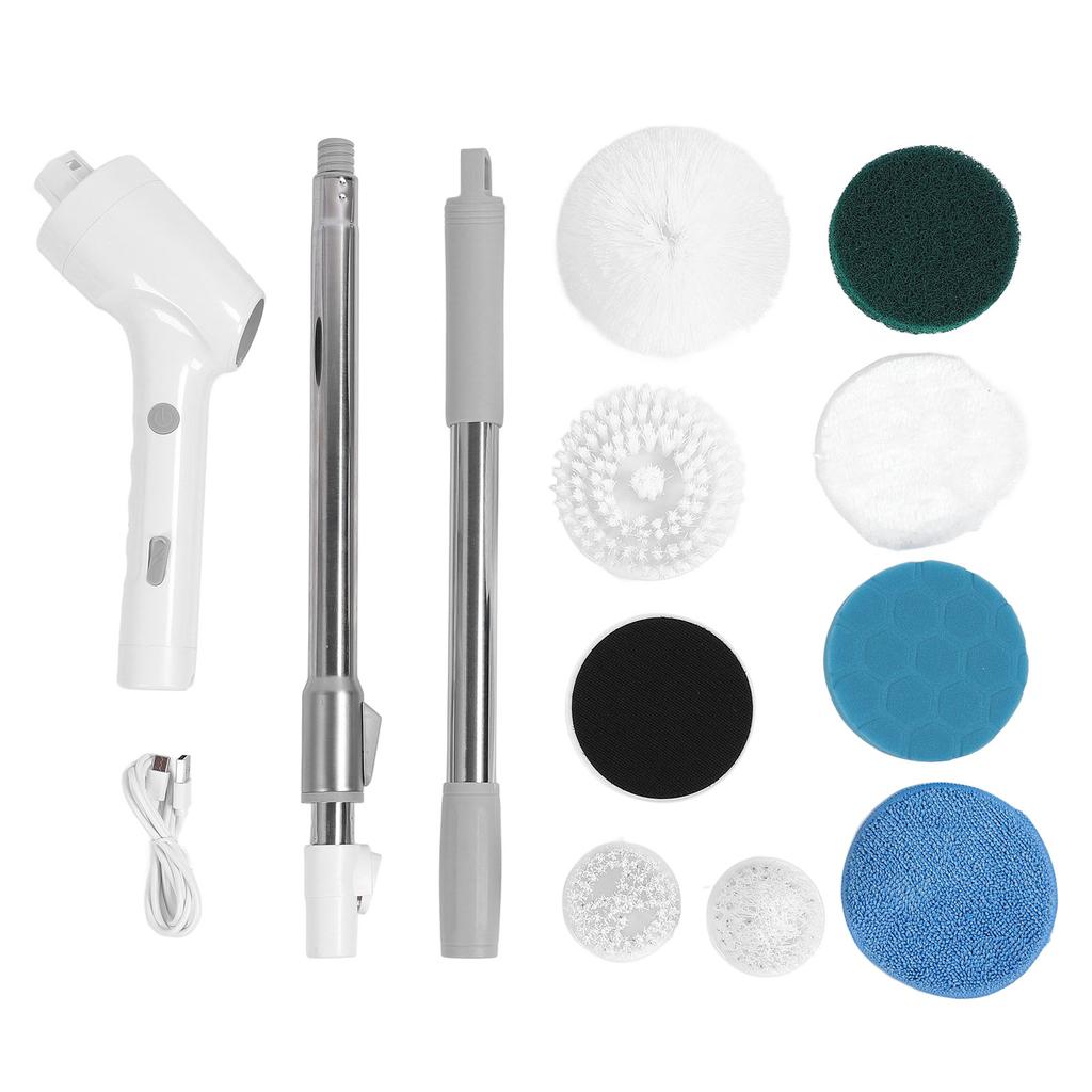 8 в 1 электрическая очищающая щетка ручная длинная ручка 25 Вт зарядка беспроводной скруббер для душа для ванны