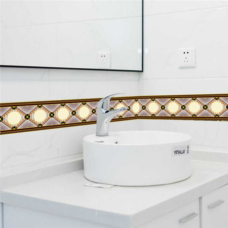 3D обои бордюры ПВХ самоклеящиеся водонепроницаемые наклейки на стену гостиная ванная комната линия талии 3D домашний декор бордюр