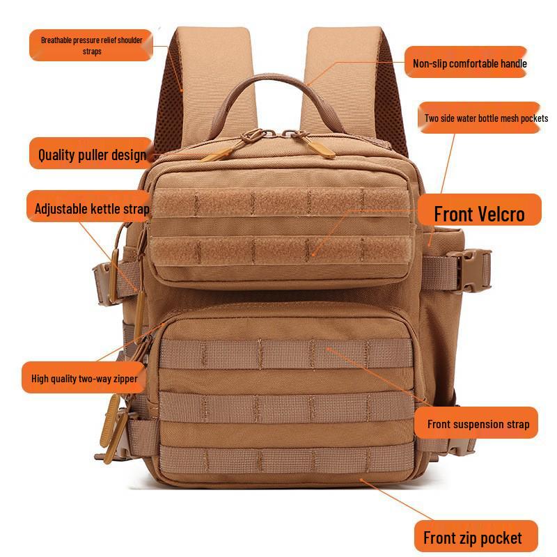 Многофункциональный мини-рюкзак для походов на открытом воздухе 9 л - спортивная и походная двухплечевая сумка 3P