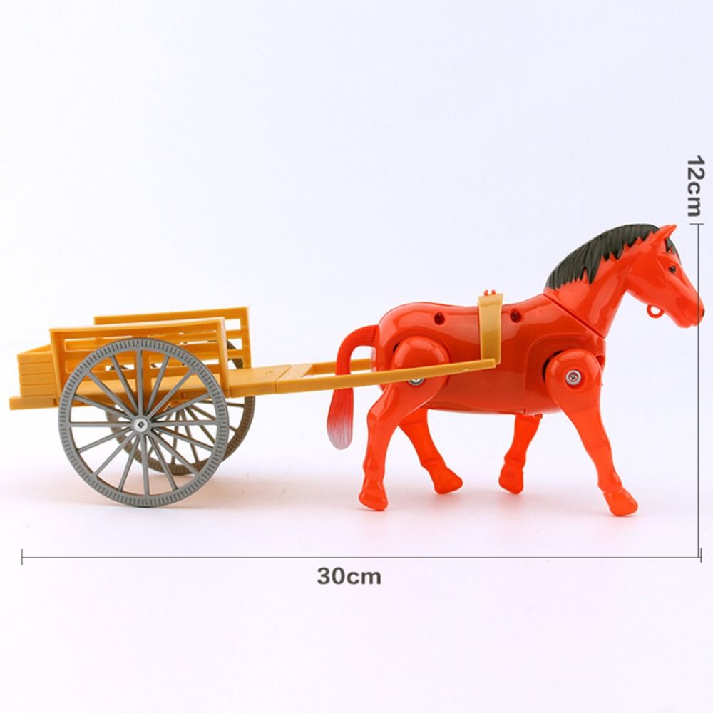 Plastic Electric Horse Model Funny Simulation Toys Horse Circling Toy Children Early Learning Tool