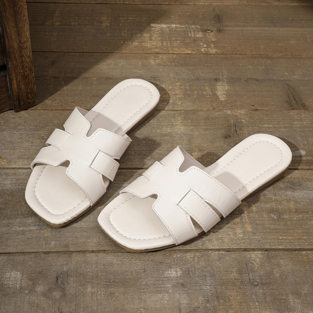 Летние тапочки для женщин на плоской подошве, роскошные пляжные тапочки для женщин, сандалии, слайд-шоу с трендовым брендовым дизайном для женщин