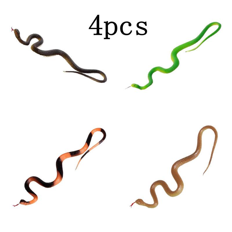 Реалистичная резиновая змея 45 см, симуляция 3D анаконды, резиновая поддельная змея, украшение на Хэллоуин, орнамент, подарок для детей