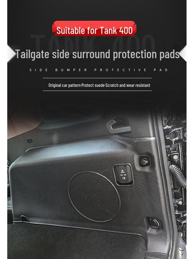 Кофр для мотоцикла Tank 400, боковая сумка, замшевая защитная накладка - устойчивый к царапинам, износостойкий, внутренний TPE угловой протектор