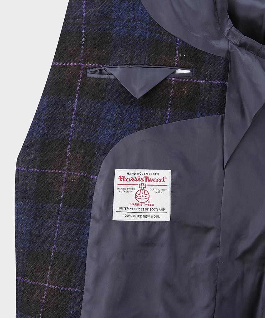 Brooks Brothers Traditional Fit 1818 Harris Tweed 3-Button Sack Jacket (Purple) (Bbjsmm46507Ef)