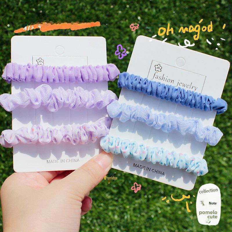 Корейская милая эластичная повязка для волос в виде обруча для девочек - небольшой аксессуар