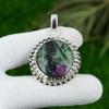 Natural Ruby Zosite Gemstone Jewelry 925 Sterling Silver Pendant For Women