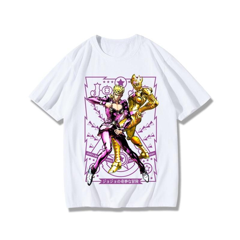 JoJos Bizarre Adventure Animation Derivatives TShirt Jotaro Kujo Star Platinum Kira Yoshikage Printing Mens and Womens Tops