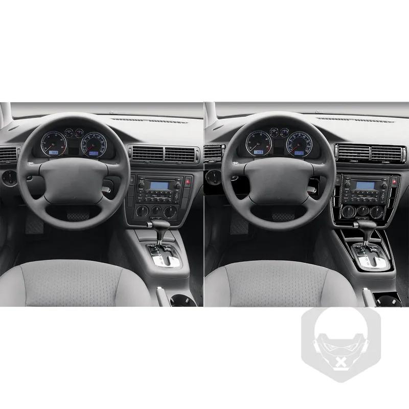 Для Volkswagen Passat B5 2001-2005 Аксессуары Глянцевый Черный Пластик Салон Автомобиля Панель Рычага Переключения Передач и Подстаканника Накладка Наклейка
