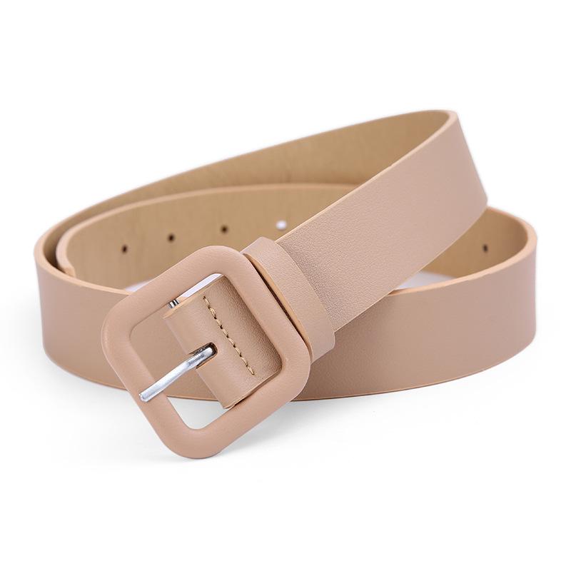 Женский универсальный черный кожаный ремень - модный аксессуар в корейском стиле для джинсов