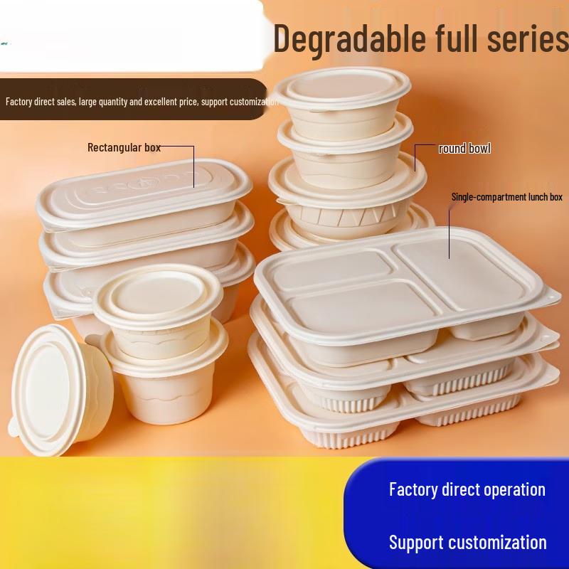 Eco-Friendly Corn Starch Divided Meal Prep Containers