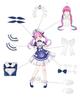 Minato Aqua Cosplay Maid Outfit with VTuber Cosplay Costume for School Stage Wear Aqua Wig Size [Excellent Quality] Wig, Adults, Festival, Event,