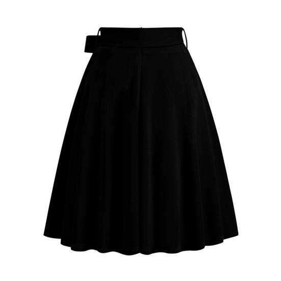 Женская юбка с поясом и узкой талией, декор с бантом, трапециевидной формы, большие качели, однотонная, с высокой талией, мягкая рюшами, летняя юбка-миди для свиданий, вечеринок
