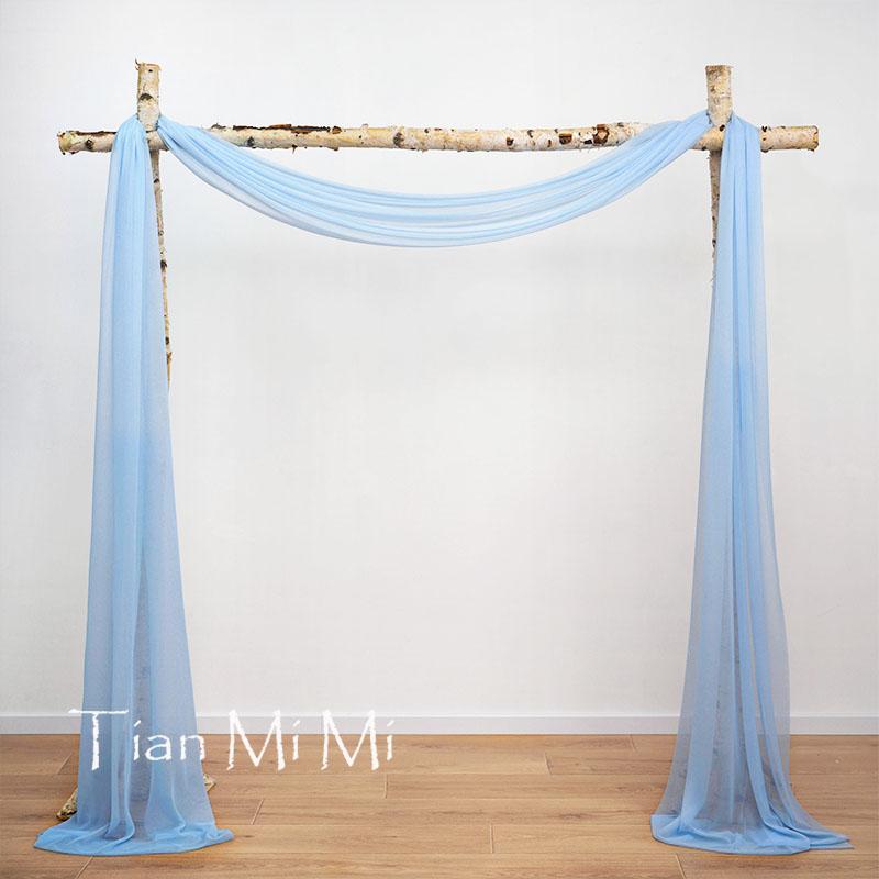 6 -10 Meters Wedding Arch Drape Fabric Sheer Chiffon Tulle Curtain Drapping Backdrop Party Supplies Drapery Ceremony Decoration