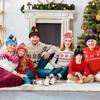 Светодиодная рождественская шапка Xmas Вязаные шапки Теплая зимняя кепка Новогодний фестиваль Украшение для вечеринки Рождественский подарок для детей взрослых