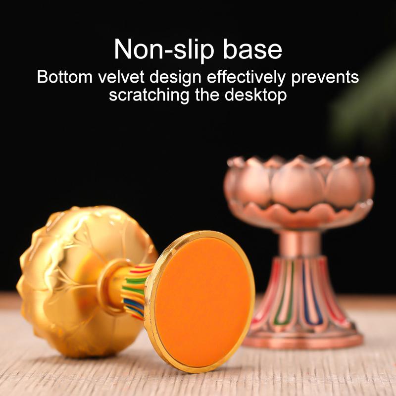 1 шт. Подсвечник для медитации, прочный, буддийские принадлежности, настольное украшение, масляная лампа, подсвечник для лампы из сплава и масла гхи, для гостиной