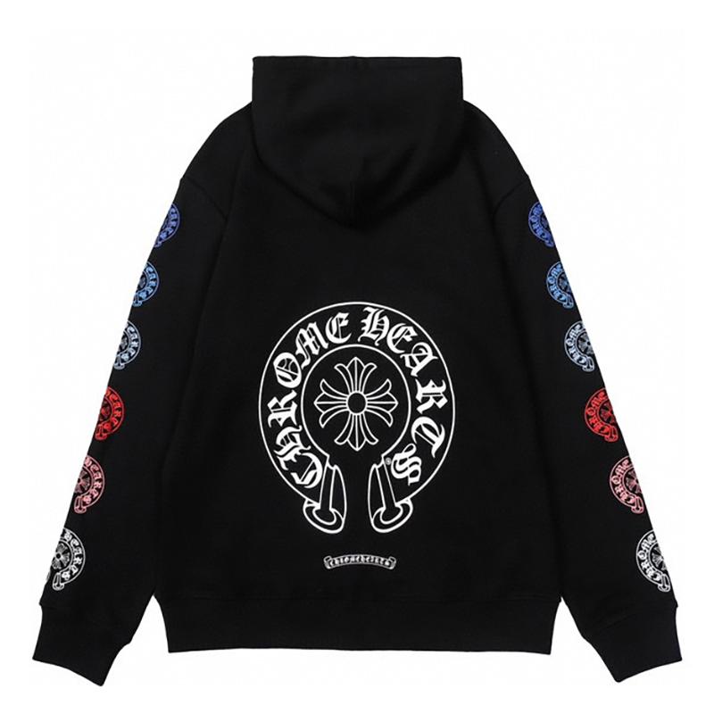 827 CHROME HEARTS Осень-Зима 2026 Новый Большой Размер Классический Стиль Логотип Молния Худи Толстовка, Подходит для Ношения Парами