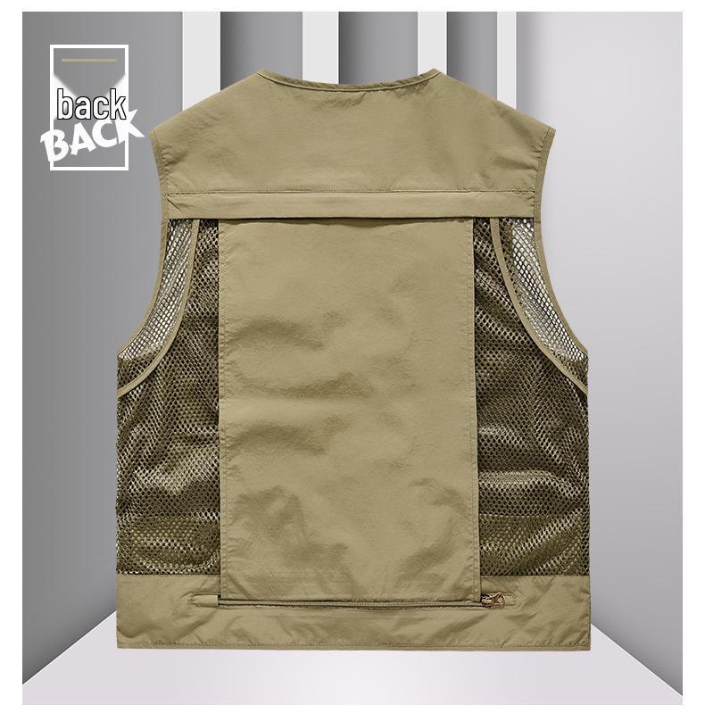 Men's Summer Multi-Pocket Photography & Fishing Vest for Outdoor Hiking