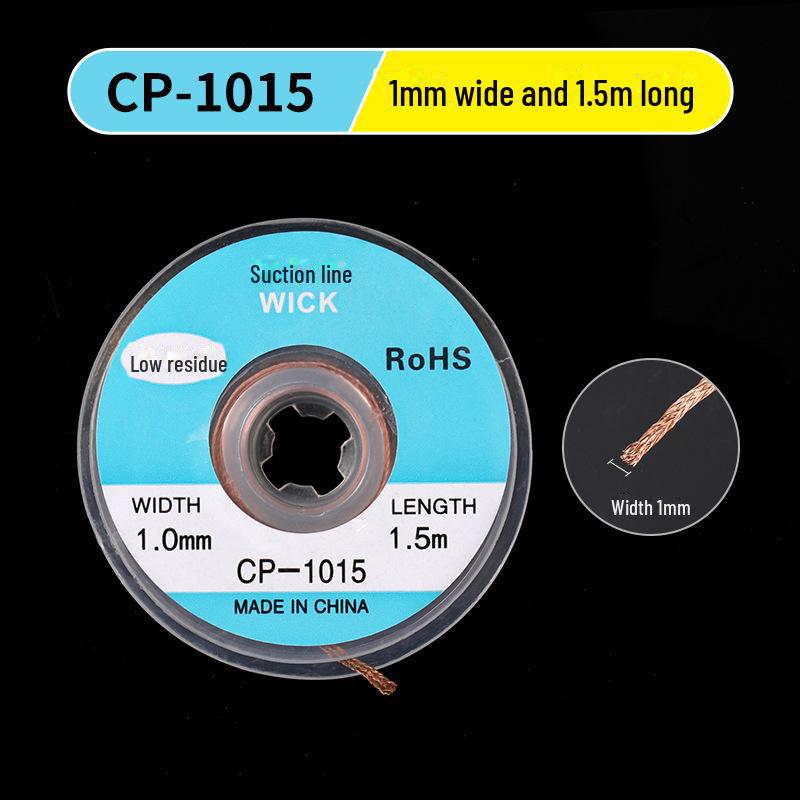Медная экологически чистая проволока для распайки и прокладка для паяльных станций - длина 1,5 м, доступные ширины: 1,5, 2,0, 2,5, 3,0 мм